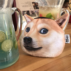 Women's Mini Fabric Wallet Cute Korean Silly Husky Creative Coin Purse - Dropshipping One Piece