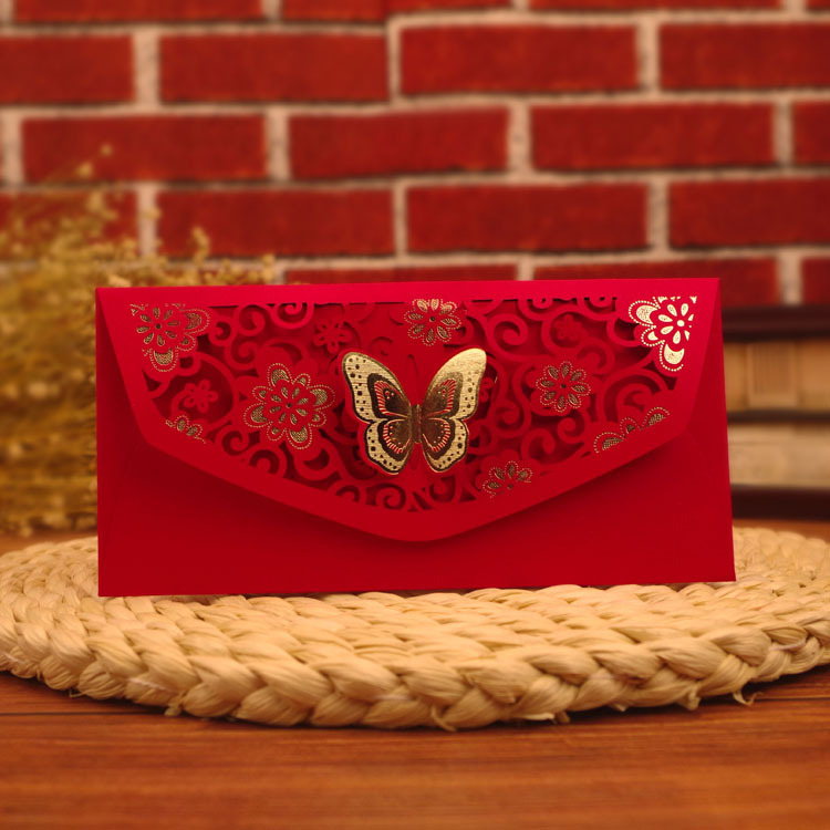 定制 紅包袋創意高檔镂空紅包結婚婚禮婚慶利是封新紅包