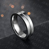 Fashionable ring stainless steel for beloved, suitable for import, wholesale, simple and elegant design, 6mm