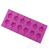 Hot 12 consecutive cherry blossom star stick sugar model silicone chocolate model flower type sugar tablets with 20 rods
