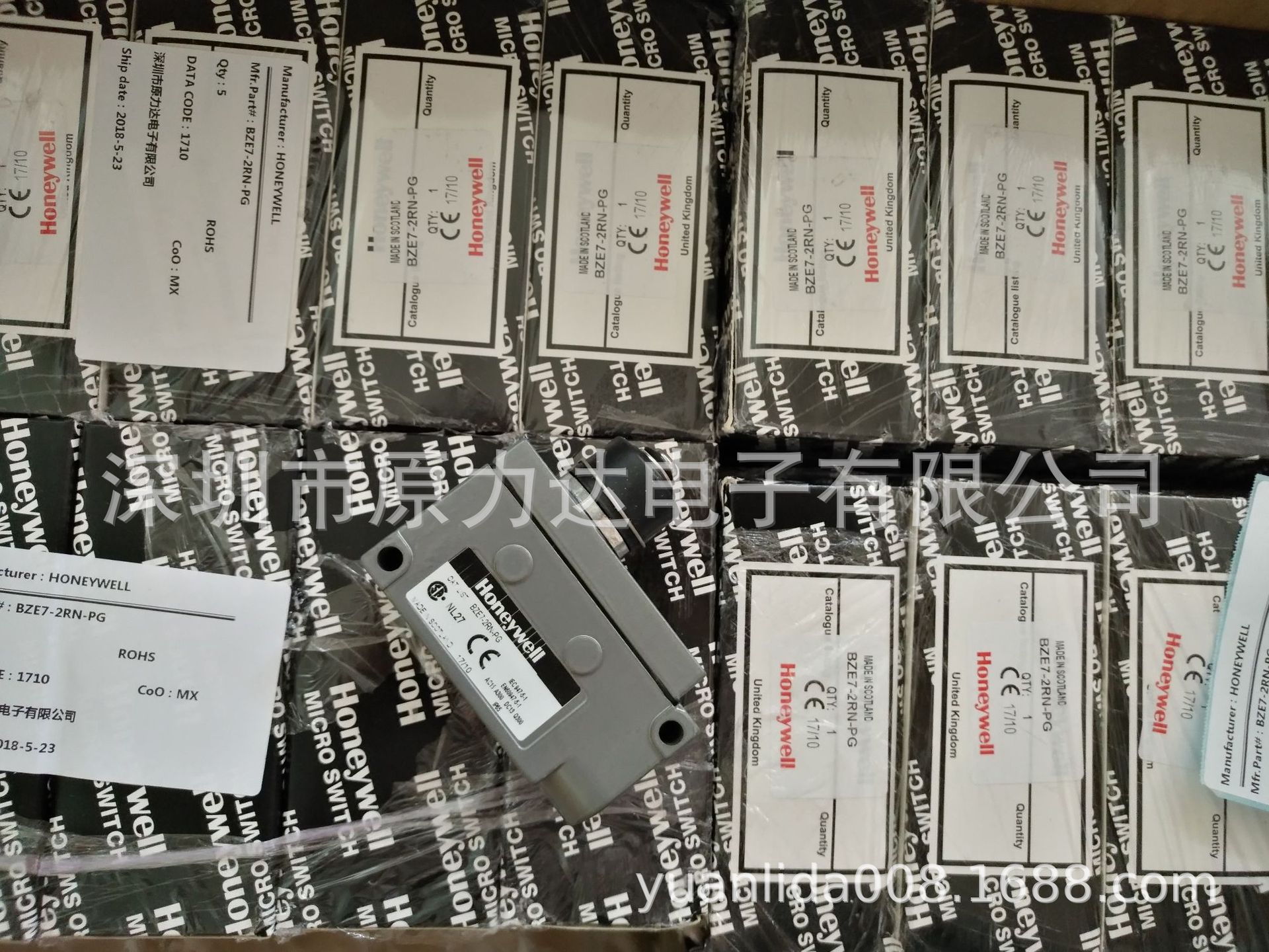 全新原装正品BZE7-2RN-PG热卖Honeywell限位开关