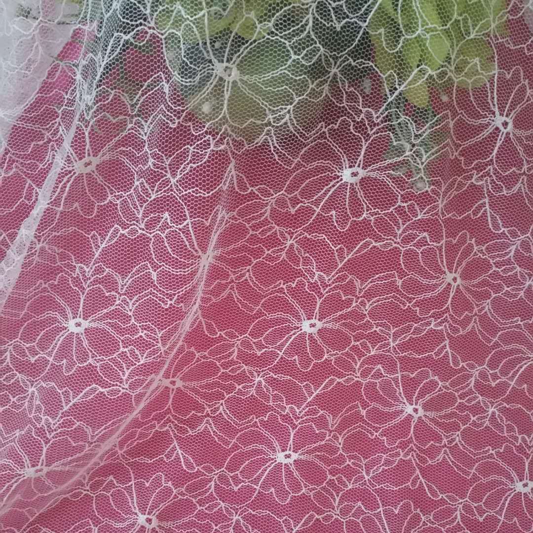 厂家直销 爆款轻柔透薄全锦纶荷花提花网布 纱裙 打底衫 面料现货