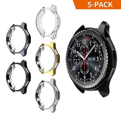 适用于三星智能手表壳 gear s3 42mm46mm保护套 TPU电镀防摔表壳|ru