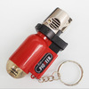 Personalized small welding torch flocking gun spray guns, windproof metal plastic creative direct rushing gas inflatable lighter