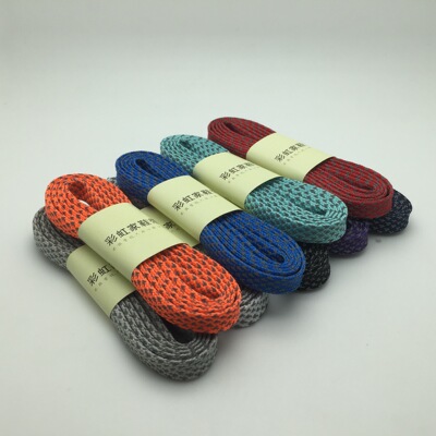 反光扁形运动千鸟纹 双层nmd夜跑48鞋带 米花鞋带 工厂批发|ru