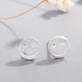 Серебряные матовые универсальные милые брендовые серьги, простой и элегантный дизайн, оптовые продажи