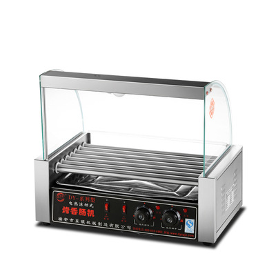 东银7管10管烤肠机热狗机台湾风味烤香肠机小吃加工设备批发商用|ru