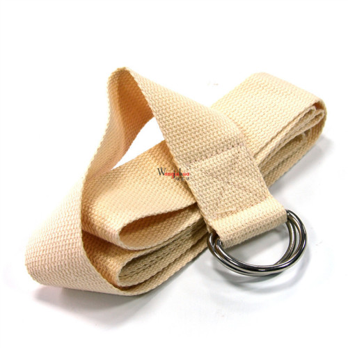 White Cotton Stretch Band Yoga Rope Stretch Band for Flexibility Training, Shoulder and Back Opening, Power Training Yoga Accessory