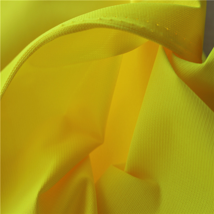 现货荧光黄反光面料 环卫服马甲 夜间警示服面料