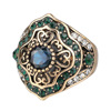 Retro sapphire ring, classic jewelry, European style, suitable for import, wholesale