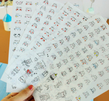 South Korea stationery originality lovely daily Expression transparent PDA decorate album Sticker (4 into)