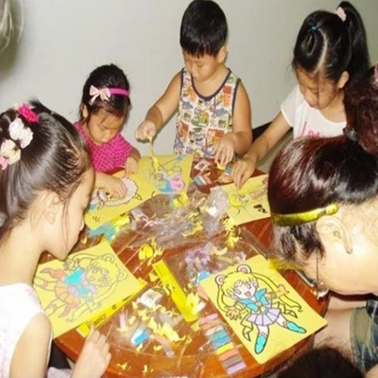 Juego de Pintura de Arena Infantil Grande de Papel Educativo para Niños image 4