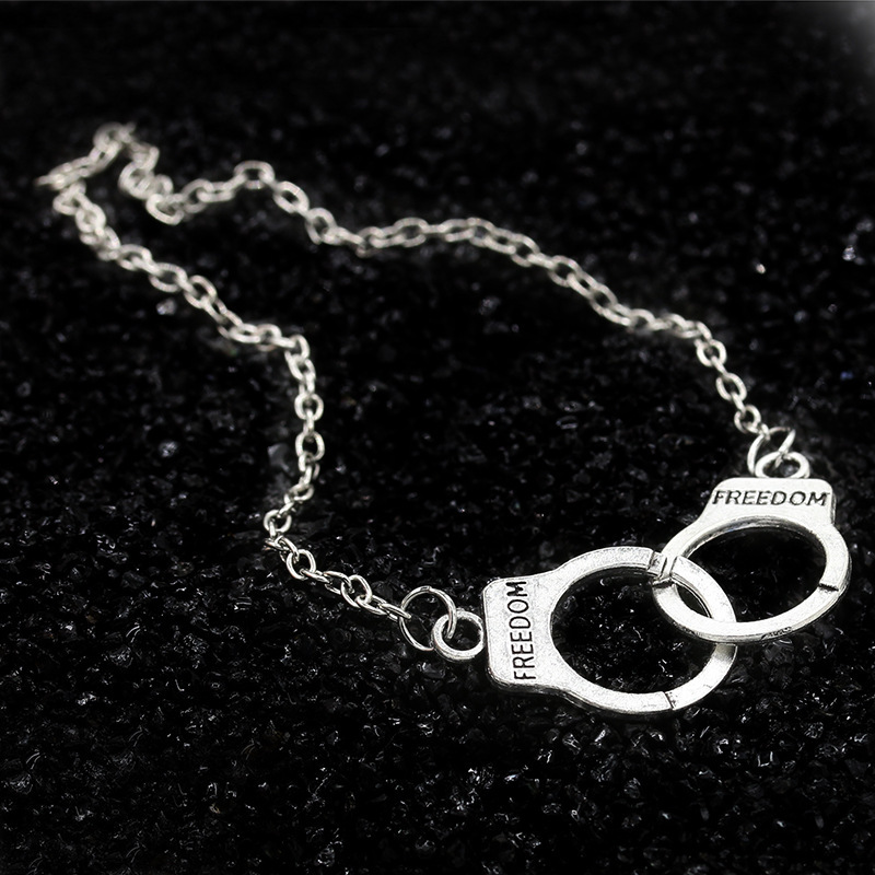 Necklace bracelet simple retro handcuff necklace cartoon toy small handcuff necklacepicture7