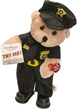 亞馬遜原版警察熊英文歌曲bad boy泰迪熊 警察小熊熊公仔制服玩偶