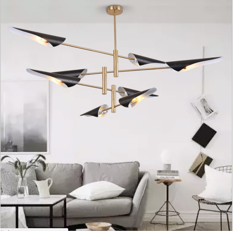 后现代吊灯斜口飞机状创意鸭嘴客厅卧室北欧灯具铁艺个性餐厅灯饰|ms