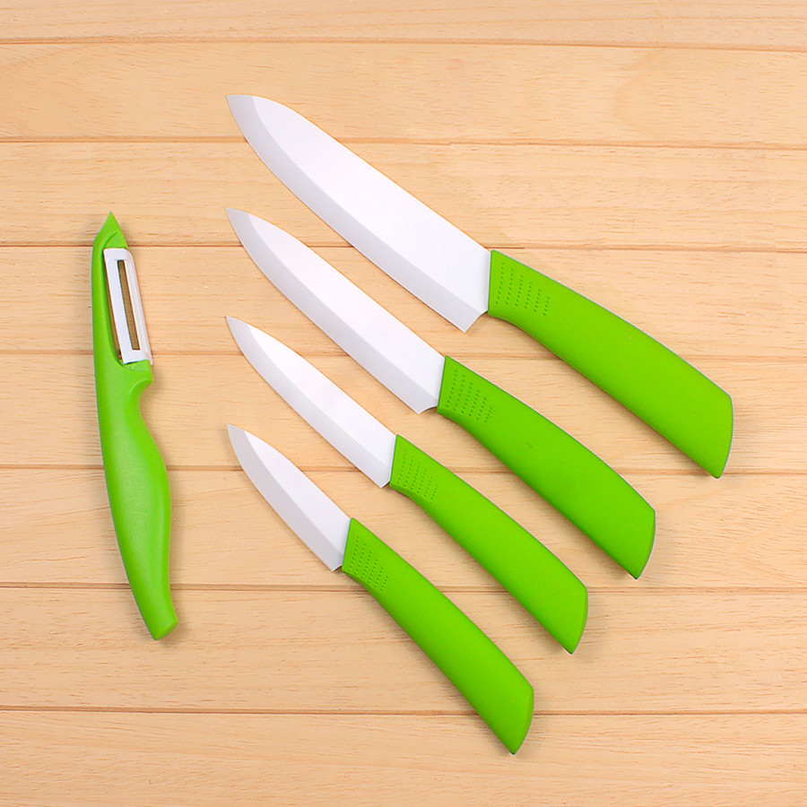 厂家批发 陶瓷氧化锆刀套装 3寸4寸5寸6寸防滑柄刀具带瓜刨带刀鞘|ms