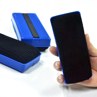 可吸粉笔擦大号绒布磁性白板擦教学黑板擦用品易擦无痕绿板擦