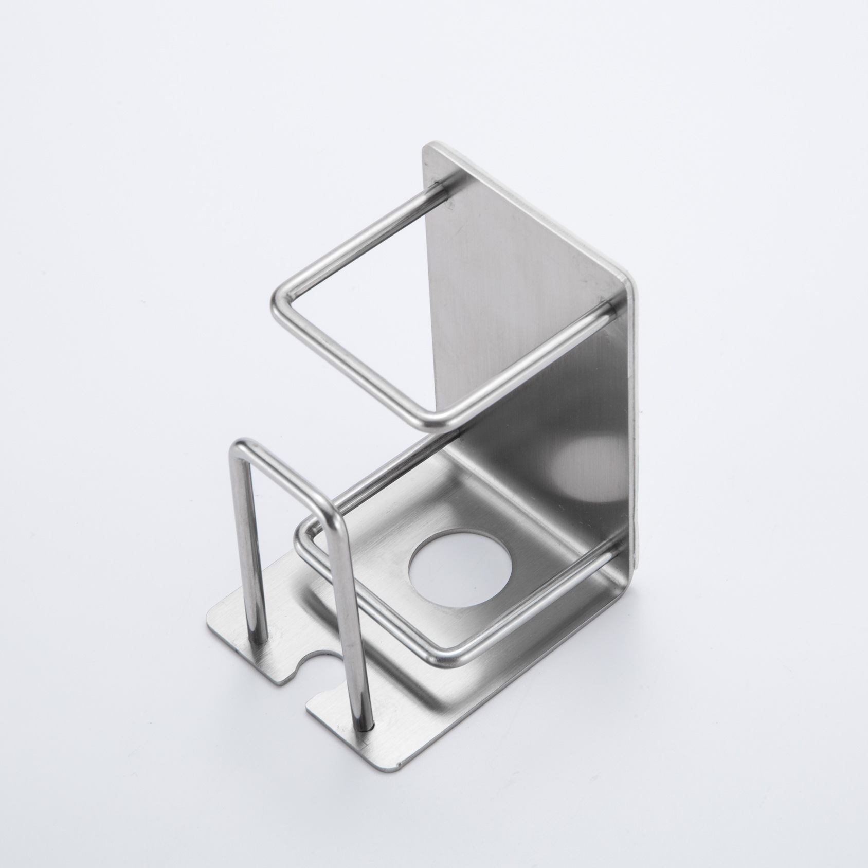 免打孔304不锈钢强力粘胶卫生间洗漱台牙刷牙膏杯架