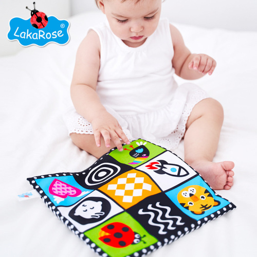 Baby nine-square grid newspaper cloth book early education ringing paper tear-resistant cloth book 0-3 years old BB toy ringing paper cloth book