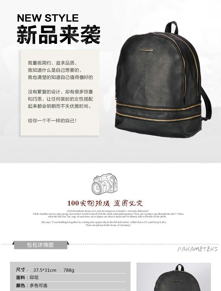 New Trend Small Backpack Soft Zipper Backpack Korean Fashion All-match Women's Bag Wholesale display picture 1