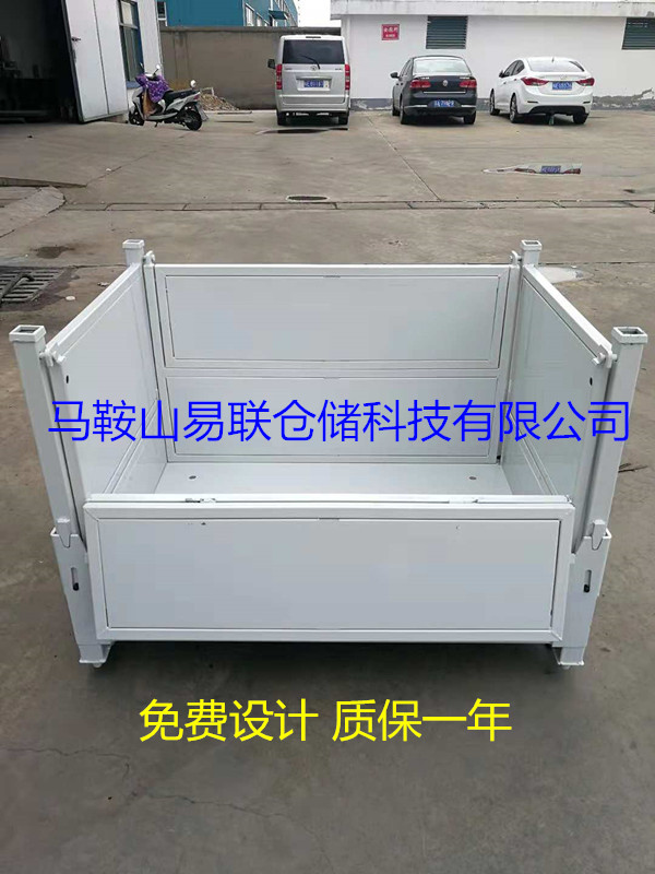 厂家直销铁板箱 铁框 金属料箱 金属周转箱可折叠 可堆垛