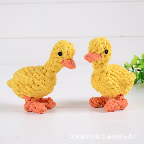 Pet Cotton Rope Toy for Chewing and Abrasion, Suitable for Small and Medium Dogs, Teddy Bear Style, Silent, Cute Animal Shape