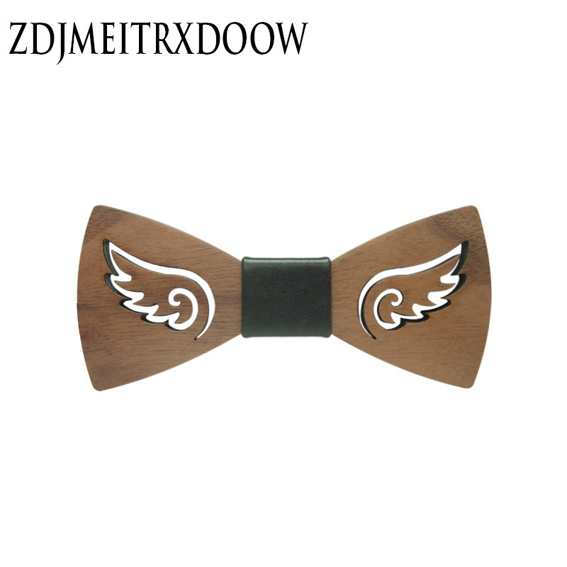 bow tie from natural wood