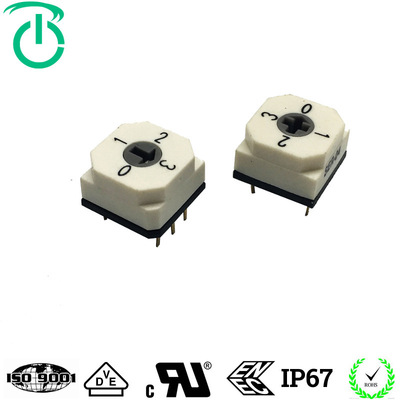 厂家直销回流焊环保2.0防水防尘镀金4档6档8档正码旋转编码开关