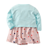 Детская летняя хлопковая куртка, детский комплект в форме сердца