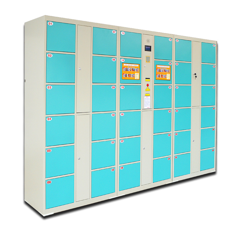 【人脸识别柜】定制电子存包柜超市条形码寄包柜微信人脸识别柜