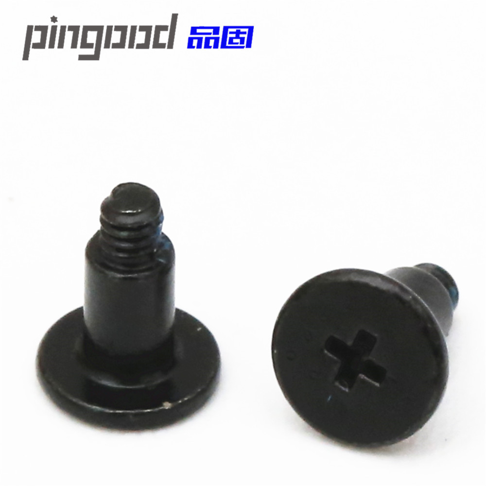 五金加工厂定制非标碳钢黑色十字平头防松台阶螺丝 车床件螺丝M3