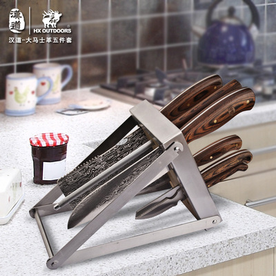 Han Tao Damascus tool suit combination kitchen knife suit kitchen kitchen knife Knife sets Manufactor Direct selling Gifts