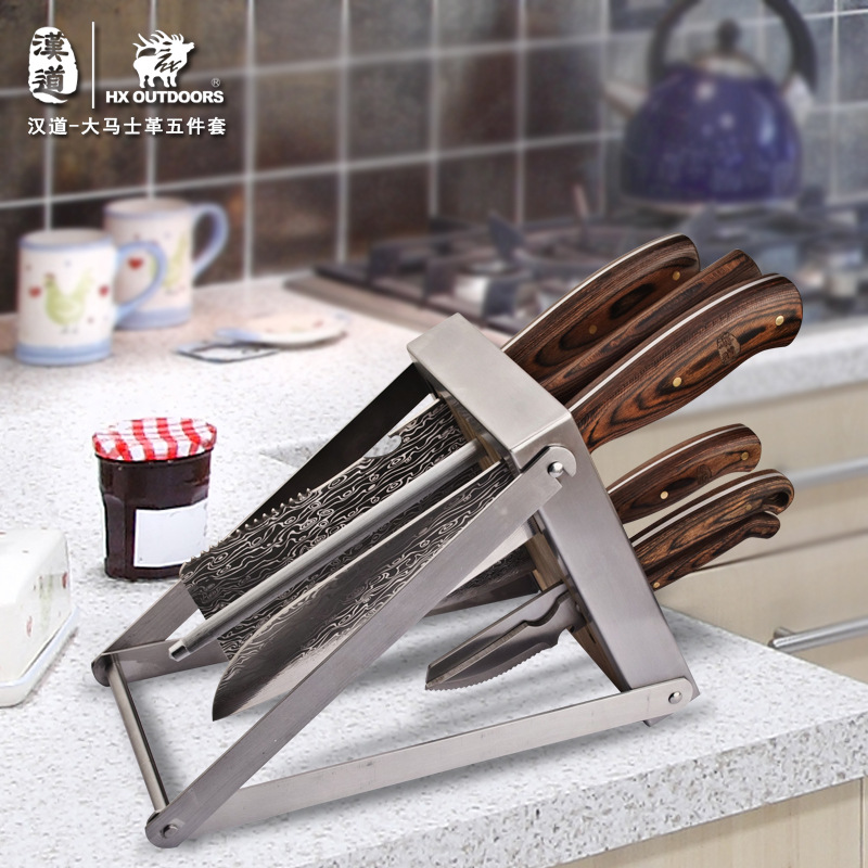 Han Tao Damascus tool suit combination kitchen knife suit kitchen kitchen knife Knife sets Manufactor Direct selling Gifts