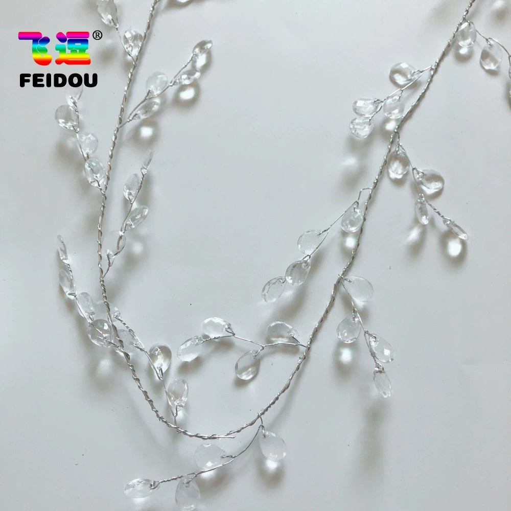Декоративная лоза (FEIDOU) 1,5 м — акриловые капельки, гибкая проволочная гирлянда