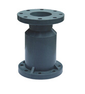 立式球心塑料止回阀 PVC法兰单向阀 化工污水逆止阀 DN80 DN100