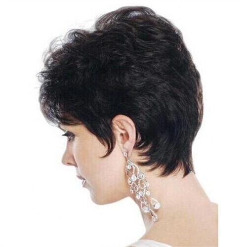 AliExpress European and American fashionable women's short curly hair brown slightly curly full wig headgear cross-border foreign trade wig delivery
