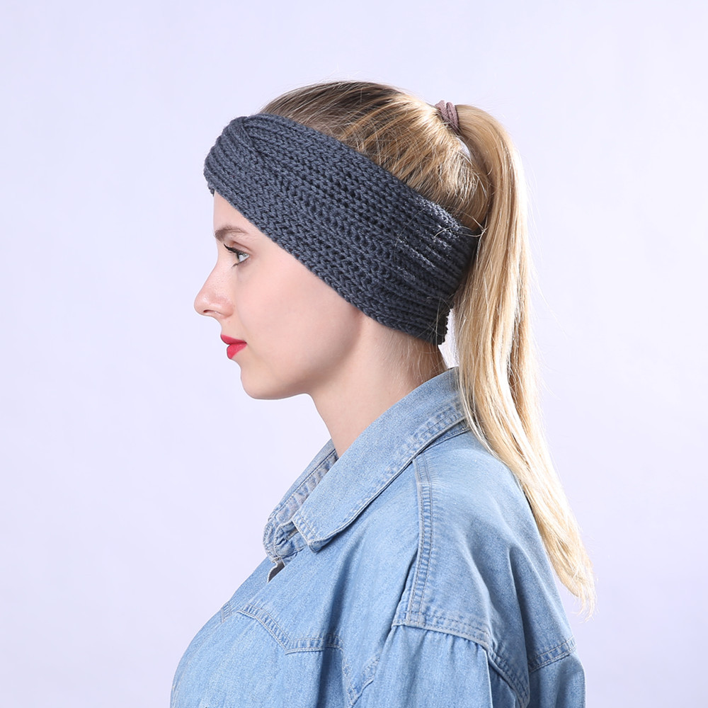 Accessori per capelli lavorati a maglia fatti a mano, molto venduti, con strisce diagonali di filato incrociato, fasce calde e larghe per uomo e donna_voghion.com