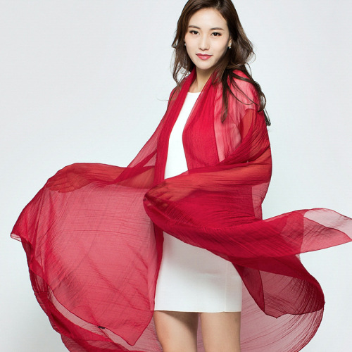 3m 2.3m extra long solid color sun protection chiffon silk scarf seaside beach towel travel shawl gauze scarf dropshipping