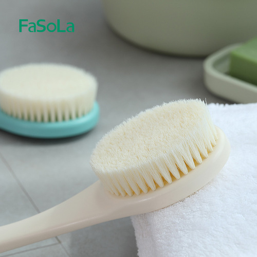 Japanese FaSoLa bath brush long handle back rub bath artifact brush mud soft hair bath brush adult bath towel