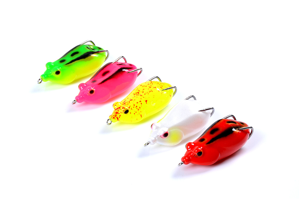 Floating Frogs Fishing Lures Soft Baits Fresh Water Bass Swimbait Tackle Gear