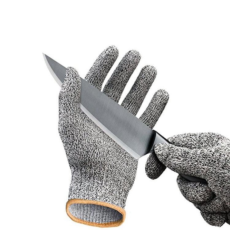 厂家直供高强高模聚乙烯5级防割手套 耐磨厨房防护劳保安全手套