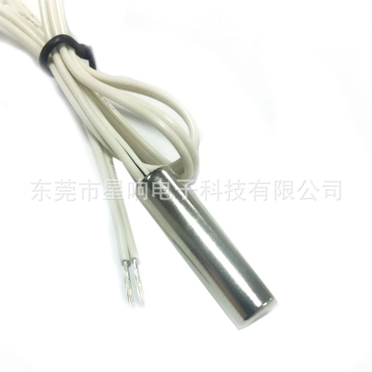头部带不锈钢壳体NTC热敏电阻温度传感器/常温30K,±5％,3950
