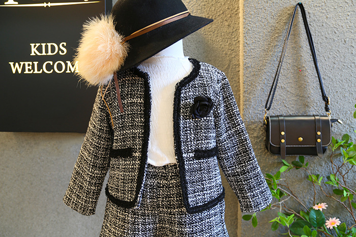 Novi dječji dvodijelni korejski mali mirisni kaput za djevojčice za proljeće i jesen 2022._voghion.com