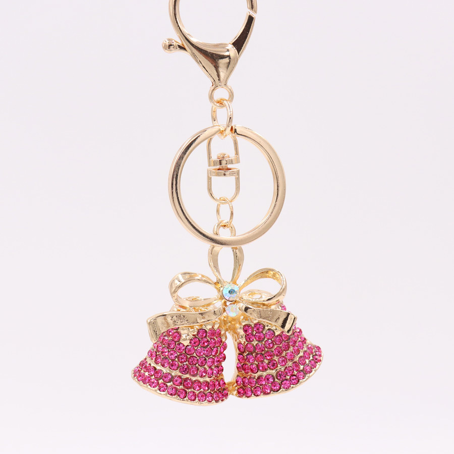 Nuevo regalo caliente aleación diamante gota aceite Navidad serie Santa Claus llavero colgante adornos regalo