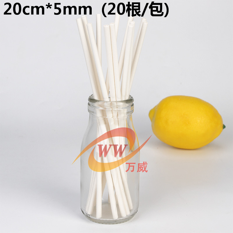 厂家直销环保食品级白色实心 棒棒糖纸棒200*5mm/20根一包|ru