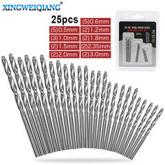 High-speed steel titanium-coated twist drill bit, straight shank drill bit 10pcs/25pcs drill bit, round shank twist drill bit, punching hole