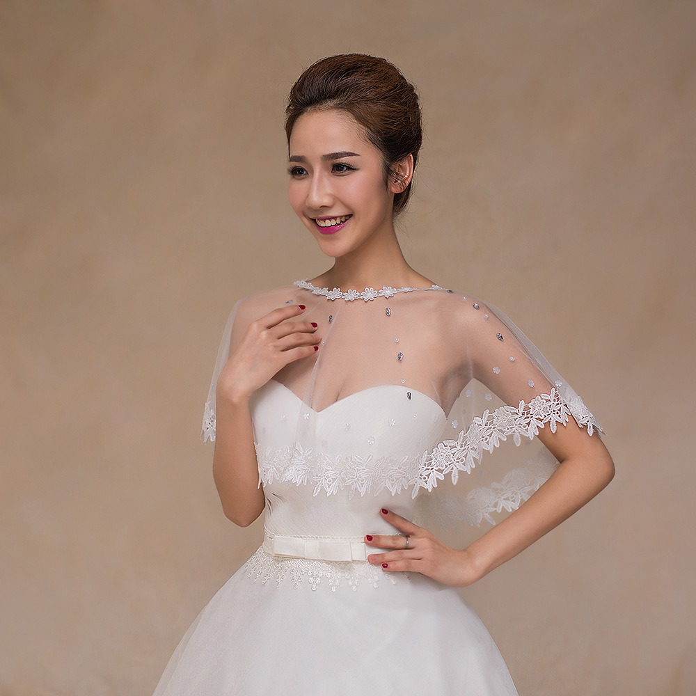 white summer thin cloak for bride