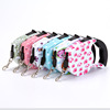 Pet supplies 4.5 Flat rope automatic retracting cute traction band dog telescopic traction with dog chain dog rope multi -color