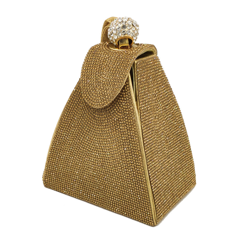 Fgg Wristlets Bag Europäische Und Amerikanische Neue Bankette Tasche Pyramiden Förmige Handtasche Hot Diamond Handtasche display picture 1