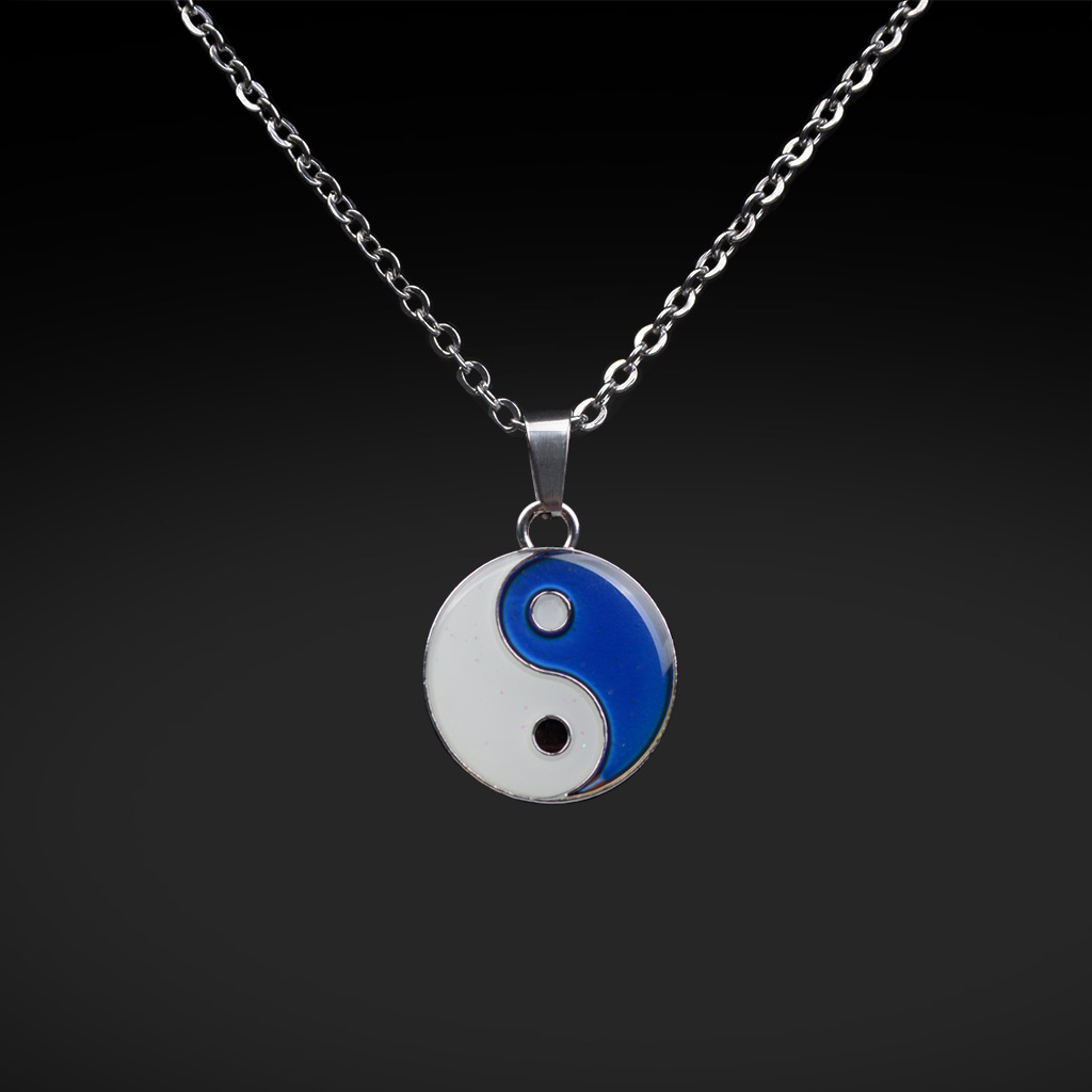 Chinese Style Tai Chi Mood Color Changing Necklace display picture 7